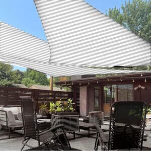 10x10 Sun Sail Grey and white UV blocking Sun Shade Only
